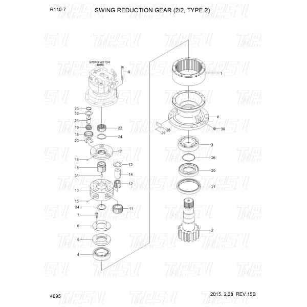 Customizable Color Excavator Final Drive Motor R110-7 39N4-12100 Catalog