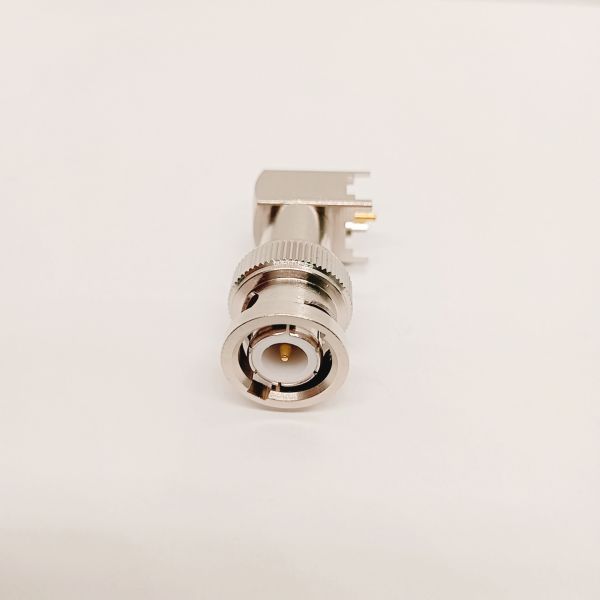 BNC Male Right Angle PCB Mount RF Connector 50Ω for DC to 4GHz Applications