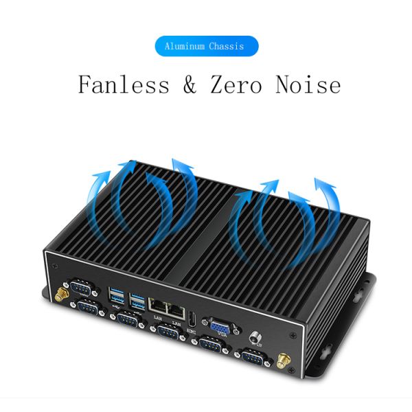 HLY Fanless Industrial Mini PC with Intel Core i5 4200U Dual Gigabit Ethernet and RS232 Ports