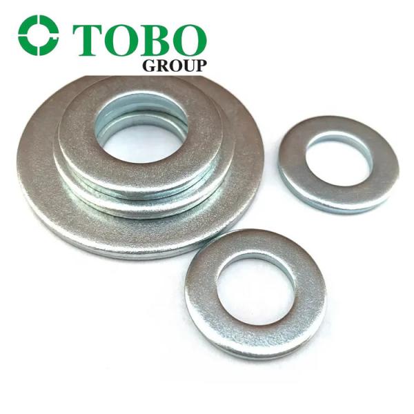 Factory price Carbon steel zinc plated DIN125 M10/M12/M20 all size flat washer