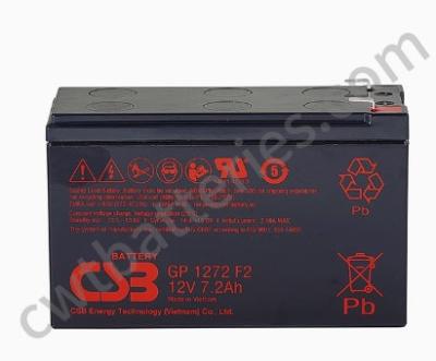 CSB GP1272 F2 12V 7.2Ah Sealed VRLA Battery AGM Valve Regulated Lead Acid