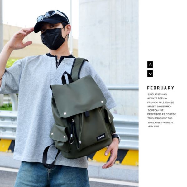 Colefa Factory Dark Green Versatile Casual Trendy Hiking Backpack Short Distance Fashionable Sport Travel 8 Inch Laptop Backpack