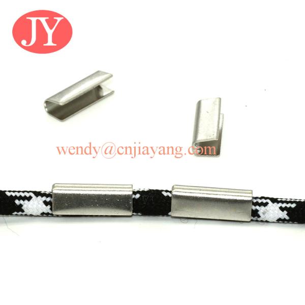 Silver Brass Customized Engraved Logo Aglets for shoelaces - Drawstring Metal Aglets Manufactuer