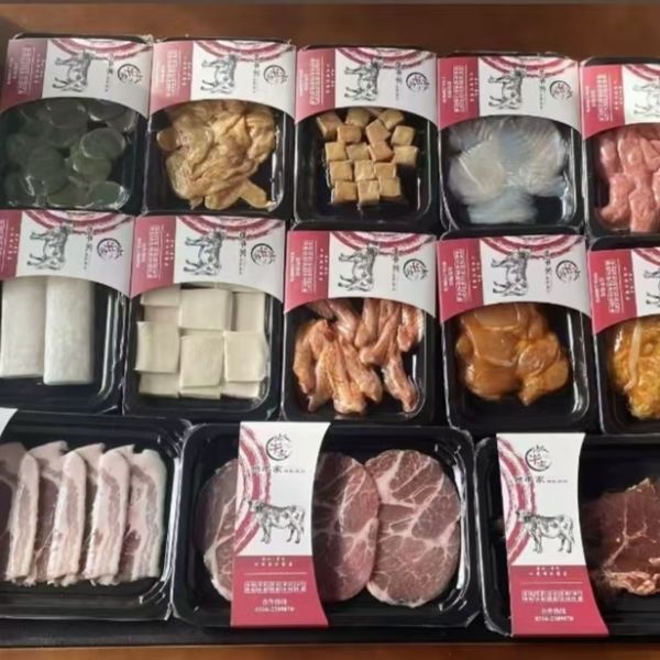 Plastic Tray Vacuum Skin Sealing Machine CH-DQ230VST with Food Grade Stainless Steel and 6061 Anodized Aluminum Mold for Fast Food Packaging