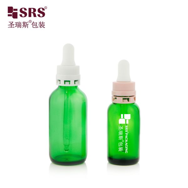 Durable 30ml 60ml Glass Dropper Bottle with Tamper Evident Cap for Skincare