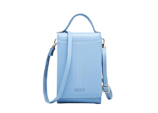 Long Paragraph Slung Pu Leather Bag , Multi Functional Mobile Phone Purse