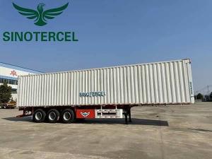 White Box Semi Trailer Cargo 18 Wheeler Container Customized