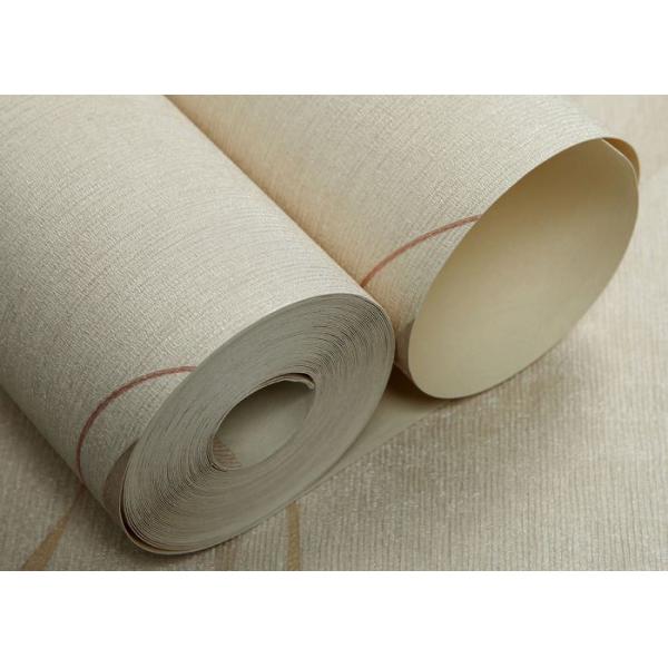 0.53*10M Washable Vinyl Wallpaper Embossed Circle Stripes for Living Room