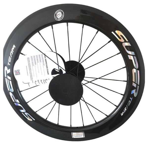 Preta 451 Brake de borda 3K brilhante Cerâmica Hub de rolamento Lâmina Spokes Superteam Wheelset de carbono