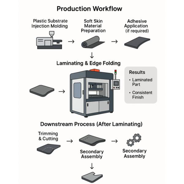 High Efficiency Assembly Of Covering Laminating Machine For Automotive Center Console