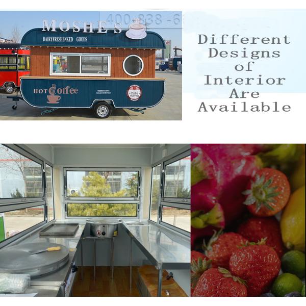 Remorque mobile de restauration de cuisine de FRP de remorque de nourriture de remorque mobile de chariot