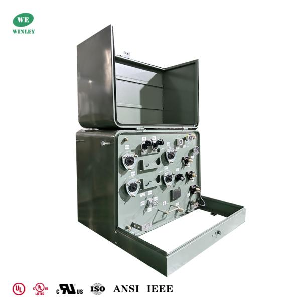 100kva 1 Phase Pad Mounted Transformer 22900V To 120V Power Distribution Transformer ANSI IEEE  Meet DOE 2016 Standard