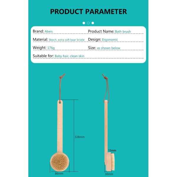 Escova corporal Vegan Redonda Pele natural Seca Massagem Chuveiro Escova para Spa