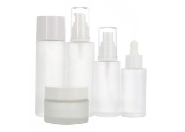 JIAZI 30g 50g Empty Cosmetic Bottles Jar Set Frosted Glass Eco Friendly