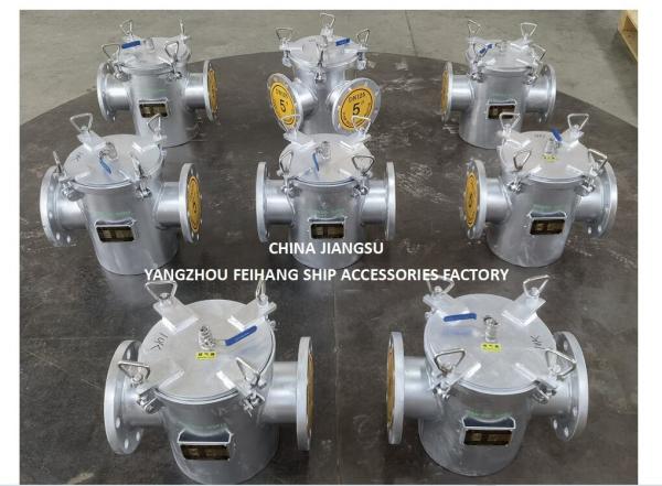 Basket Seawater Strainers For Auxiliary Seawater Pump Inlet Model AS125 CBM1061 Body Galvanized, Screen Stainless Steel