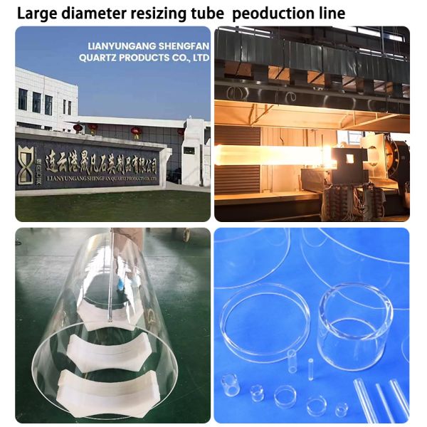 Custom Large Diameter Quartz Glass Tube with High Density (2.2g/cm3) and Morse 6.6 Hardness for Photovoltaic Applications