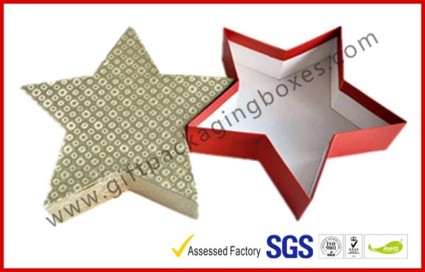 Polygon Rigid Board Luxury Gift boxes , Five Stars Candy Gift Boxes With Special Texture Paper Covering