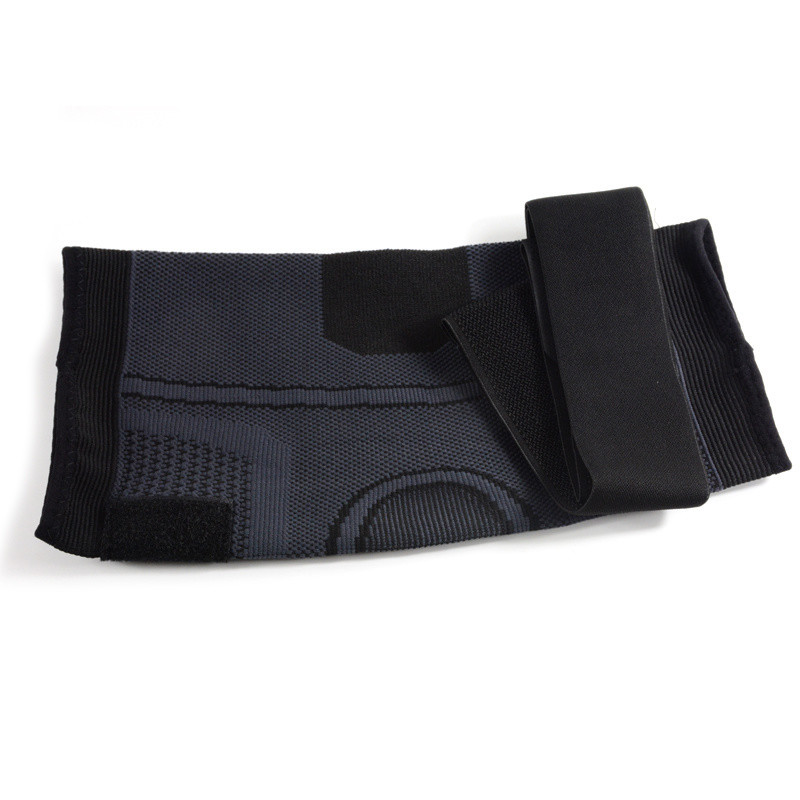 Custom Breathable Nylon Knee Sleeve Support Brace for Adjustable Grey Knee Protection