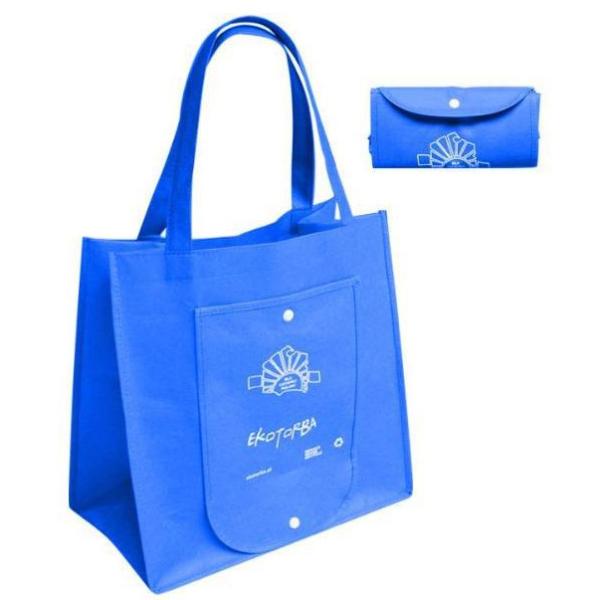 Fold Away Reusable Collapsible Shopping Bag PP Non Woven Custom Logo