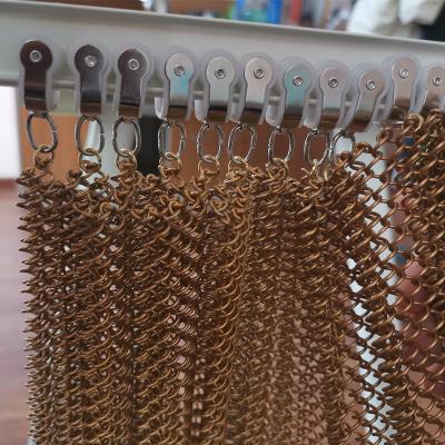 Custom Aluminum Steel Coil Curtain Space Divider 0.8mm Wire