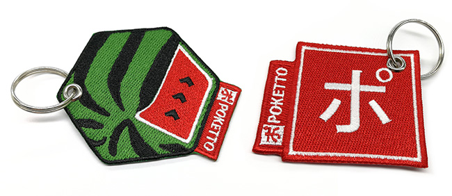 Персонализированное вышитое Keychains, ключ вышивки OEM предпосылки Twill обманывает