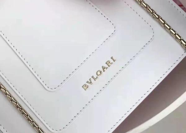 Cowhide Flip Open Ladies Waist Bag , 18cm Cross Body Chain Bag