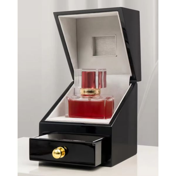 Customizable Wooden Perfume Packaging Box Collection Display Gift Polished Piano Paint Technique