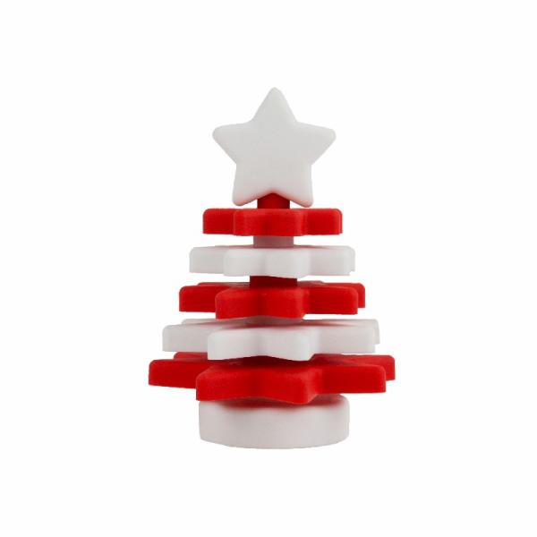 Christmas Silicone Star Stacker BPA Free Eco Friendly For Child Education