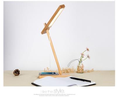 Multi Function Wood QI Charger , 10000mAh Portable LED Desk Lamp
