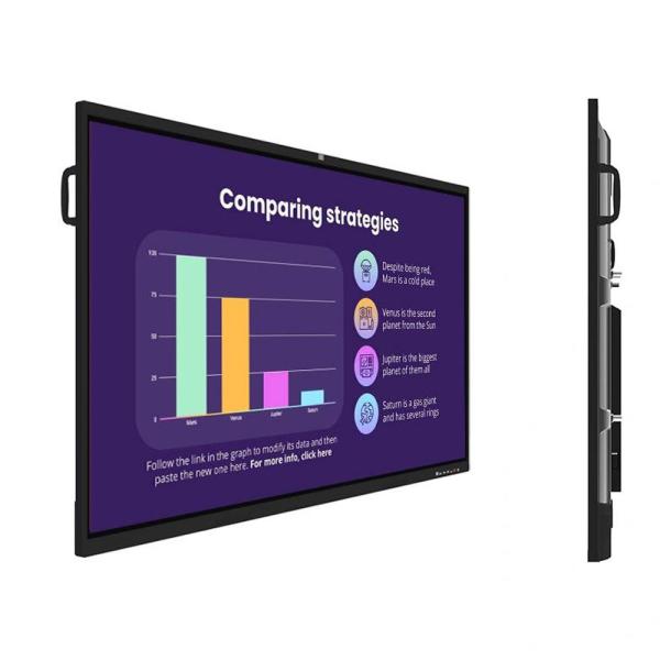 55 Inch 4K Interactive Whiteboard with 178° Viewing Angle for Enhanced Classroom and Meeting Room Collaboration