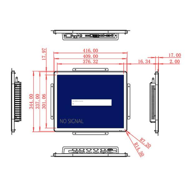 19-Inch Monitor for Security Systems and Public Information Boards