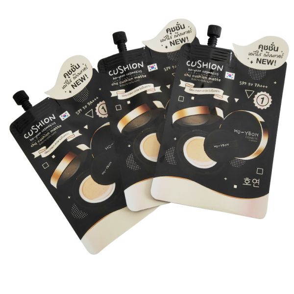 50ml Heart-Shaped Matte Sunscreen Spout Pouch - Cute Refillable Cosmetic Bag for SPF Skincare