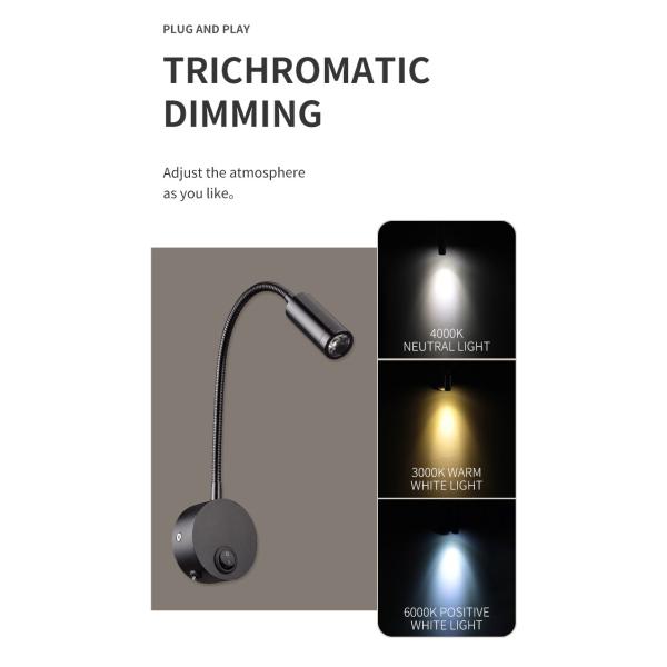 Led Hose Reading Spotlight 220V Anglo American European Wall Spotlight Led Hose Spotlight