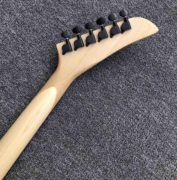 Top Quality 6 Strings Bones Black Skull Electric Guitar