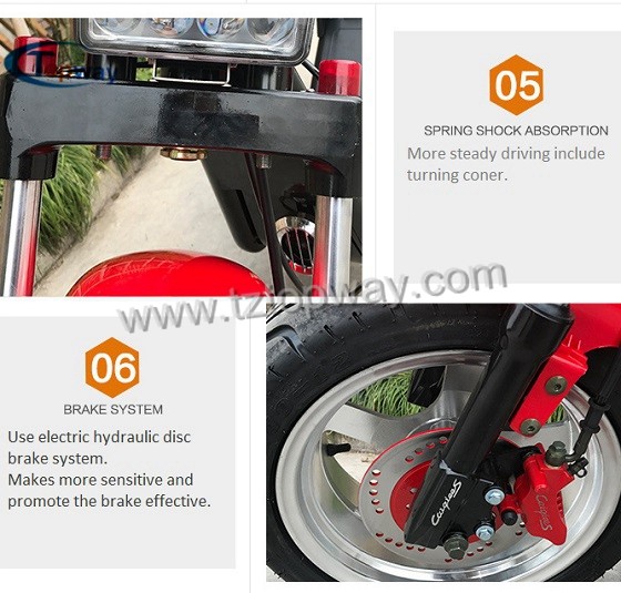 High Quality Halley 1500w Citycoco Scooter Electric Motorcycle