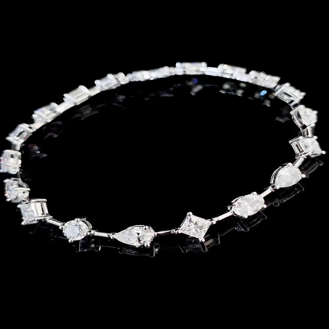 14K Brilliance Lab Grown Man Made Diamond Bracelets Star Fashion Style