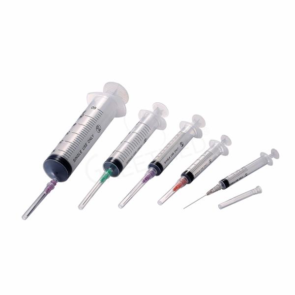 Disposable syringe with slip