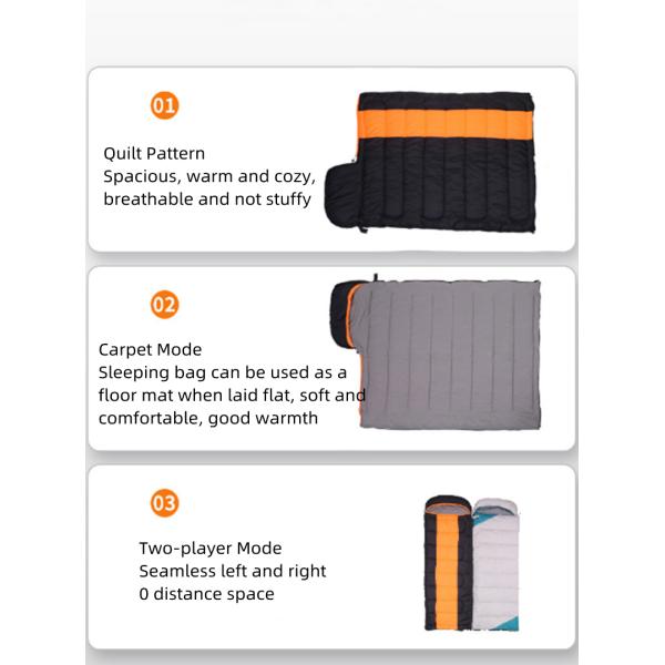 190T Polyester Taffeta Rechargeable Heated Camping Electric Sleeping Bag
