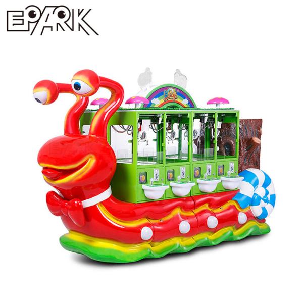 Coin Operated Colorful Snail Gift Machine 8 Players Toy Claw Machine For Kids