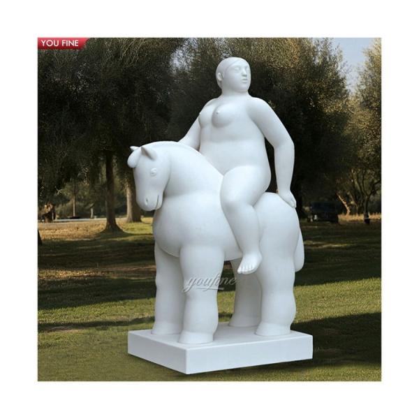 Outdoor Decoration Marble Fat Lady Statue for Sale