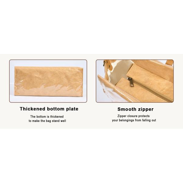 Sustainable Recyclable Tote Bag For Women, TPU Waterproof And Tyvek Paper Material Casual Shoulder Bag Handbag For Work, Travel, Gym