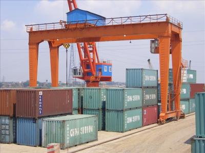 45ton 65ton Automated Rubber Tyre Gantry Crane 380v Rubber Tired Gantry Crane