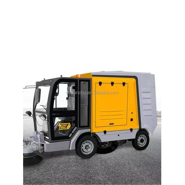 Balayeuse de voirie entièrement fermée, machine de nettoyage de rue électrique, aspirateur de rue électrique, type d'énergie : tout électrique, autoportée