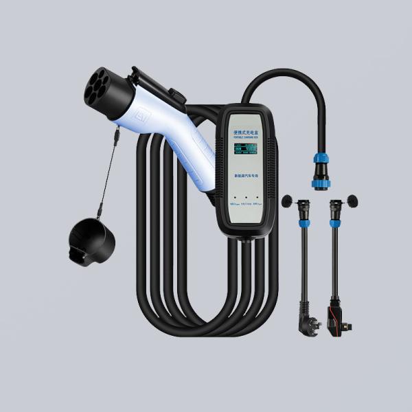 7KW 32A Portable Electric Car Charger GB/T LCD Display