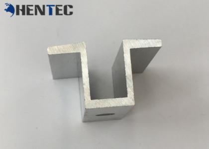 6063 / 6061 / 6082 Solar Roof Mounting Systems Aluminum Extrusion Shapes Middle Clamp