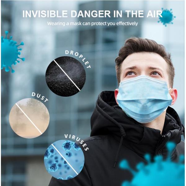 3 курсируйте устранимый медицинский лицевой щиток гермошлема маски 95% BFE устранимый не сплетенный