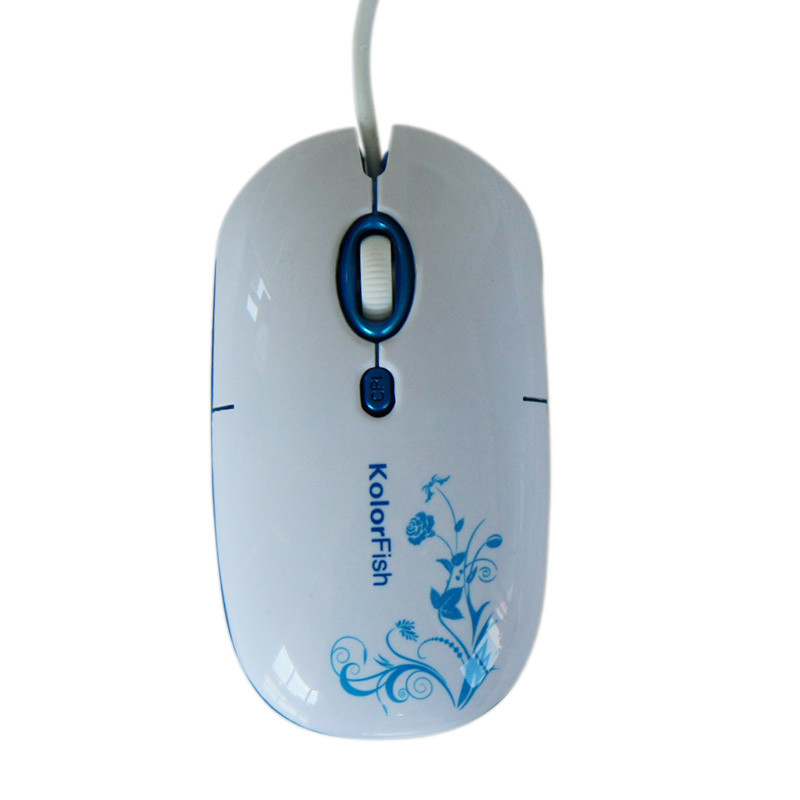 Fashion Apple Design Computer Wired Mouse 4Keys With 800 / 1200 / 1600 DPI Speed Change
