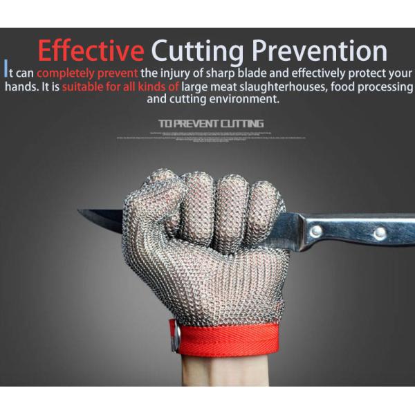 Cut Resistant Stainless Steel Safety Glove For Meat Food Processing