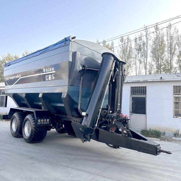 Camion de transport de céréales agricoles à double axe 28 mètres cubes Véhicule