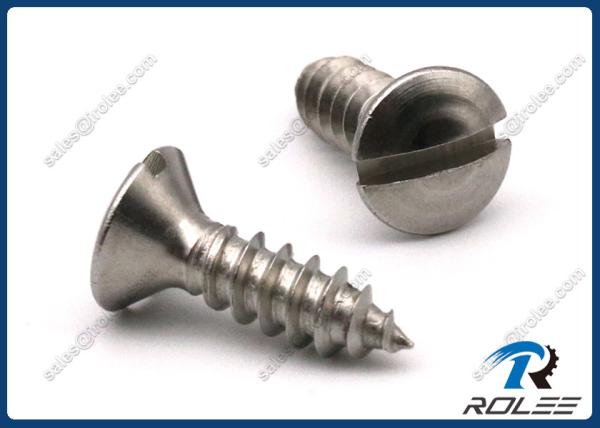 304/316/410/18-8 Stainless Steel Slotted Oval Head Sheet Metal Screw